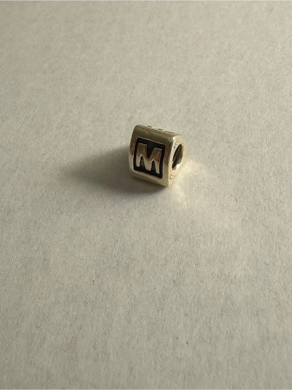 Pandora Sterling Silver 'M' Letter Charm